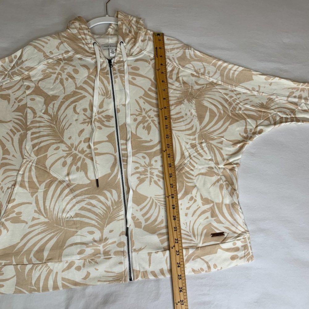 Vintage America Spirit Full Zip Hoodie Jacket Pockets Tropical Leaf Size M NWT - Picture 9 of 11